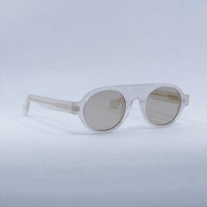 Loewe LW40020I 21E Sunglasses - Translucent White Frame, Brown Lenses